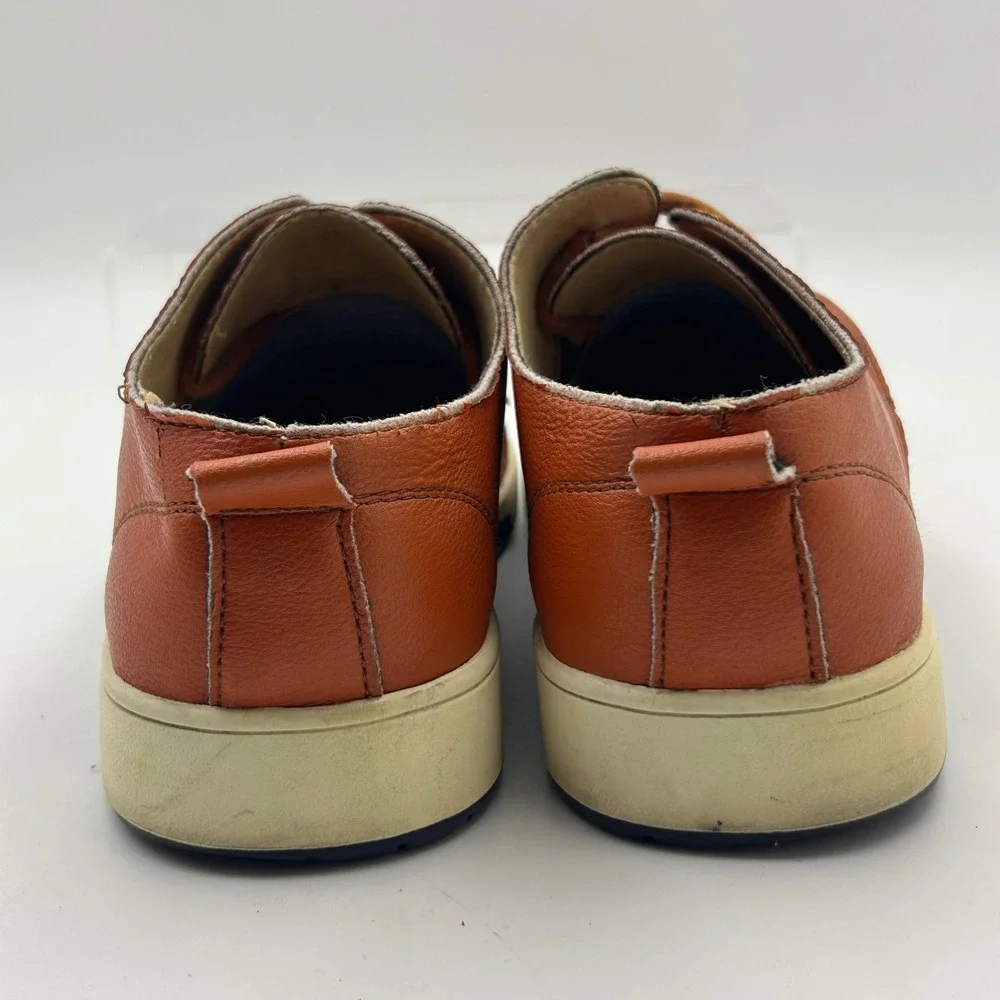 Merkmak Oxford Shoes Men 41 Rust Orange Perforated Leather Lace Up Dark Academia
